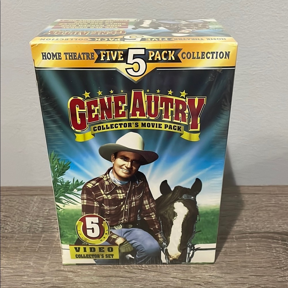 Vintage Gene Autry Collector's Movie Pack - 5 VHS in Original Mfg Plastic